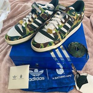Bape x Adidas Forum 84 Low ABC Camo Green (Brand New) Size 12